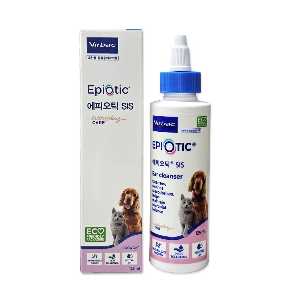 [댕냥이] 버박 강아지 고양이 저자극 귀세정제 에피오틱 125ml