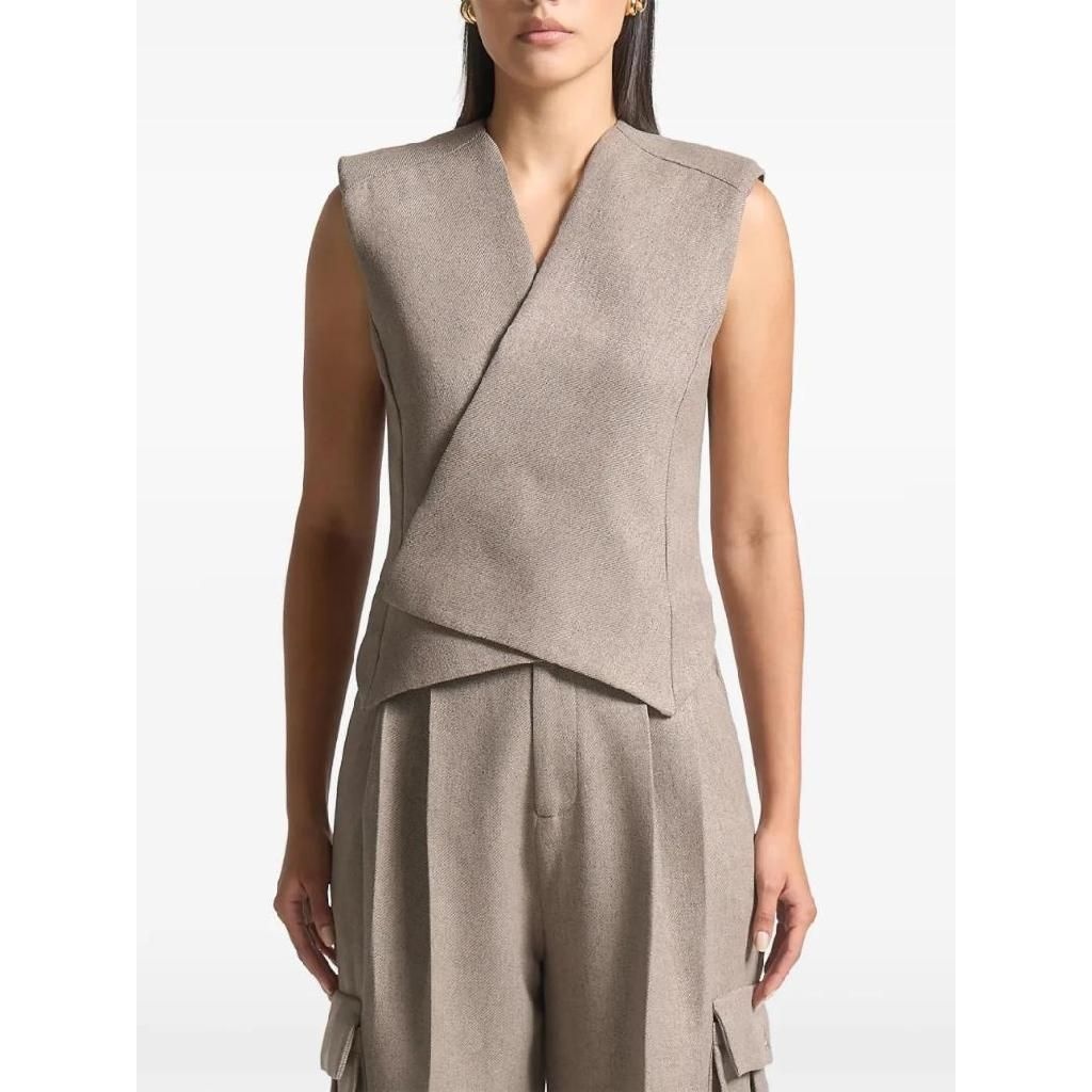 Maniere De Voir 로렌스 인 토프 텍스처 테일러드 랩 베스트 WMN3484 TP454251570