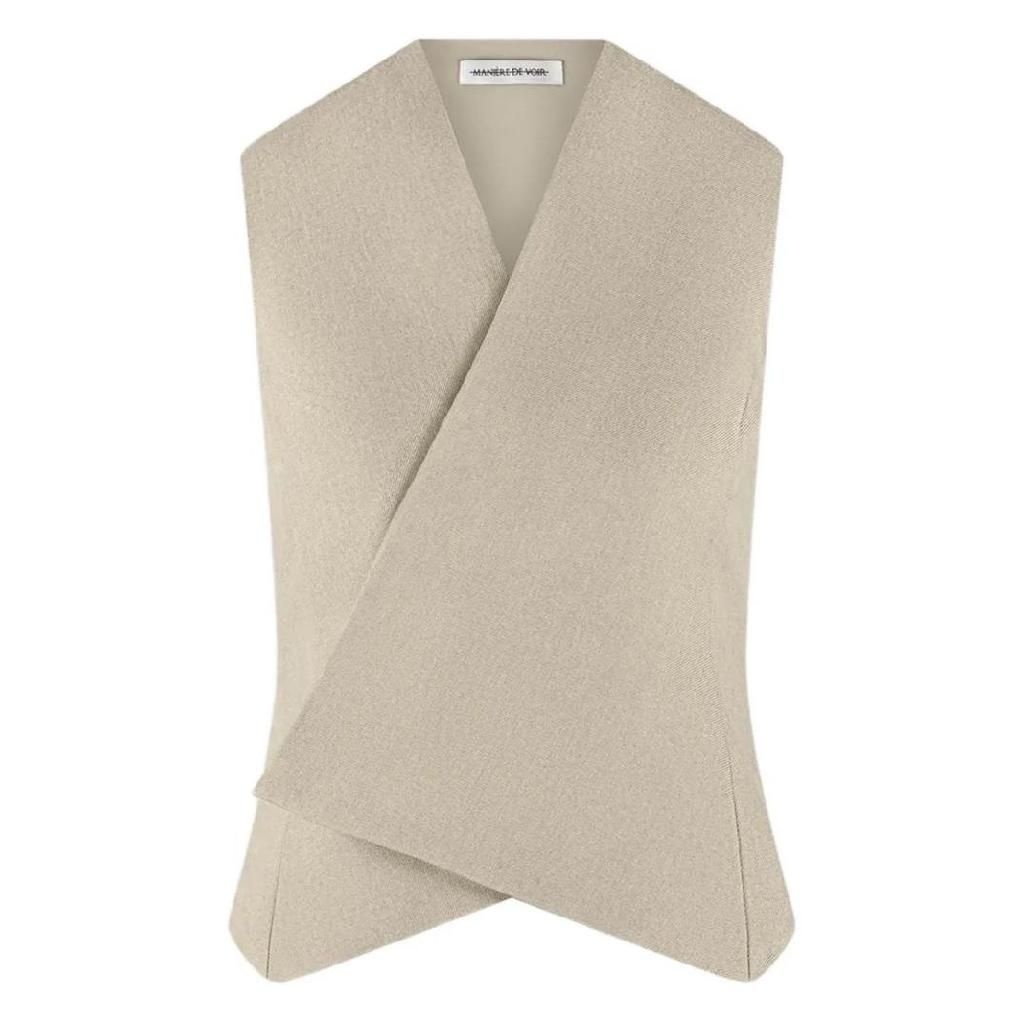 Maniere De Voir 로렌스 텍스처 테일러드 랩 베스트 그레이 마를 WMN3484 TP454238511