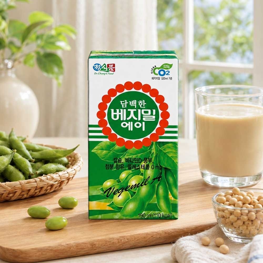 정식품 베지밀 담백한 A 에이 두유 190ml 48팩