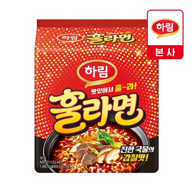 하림 훌라면 112g 4개