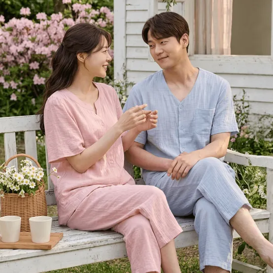 [포토리뷰 2000P] 3종세트 올인원 아이스 린넨 인견 남/여파자마 3종세트 택1
