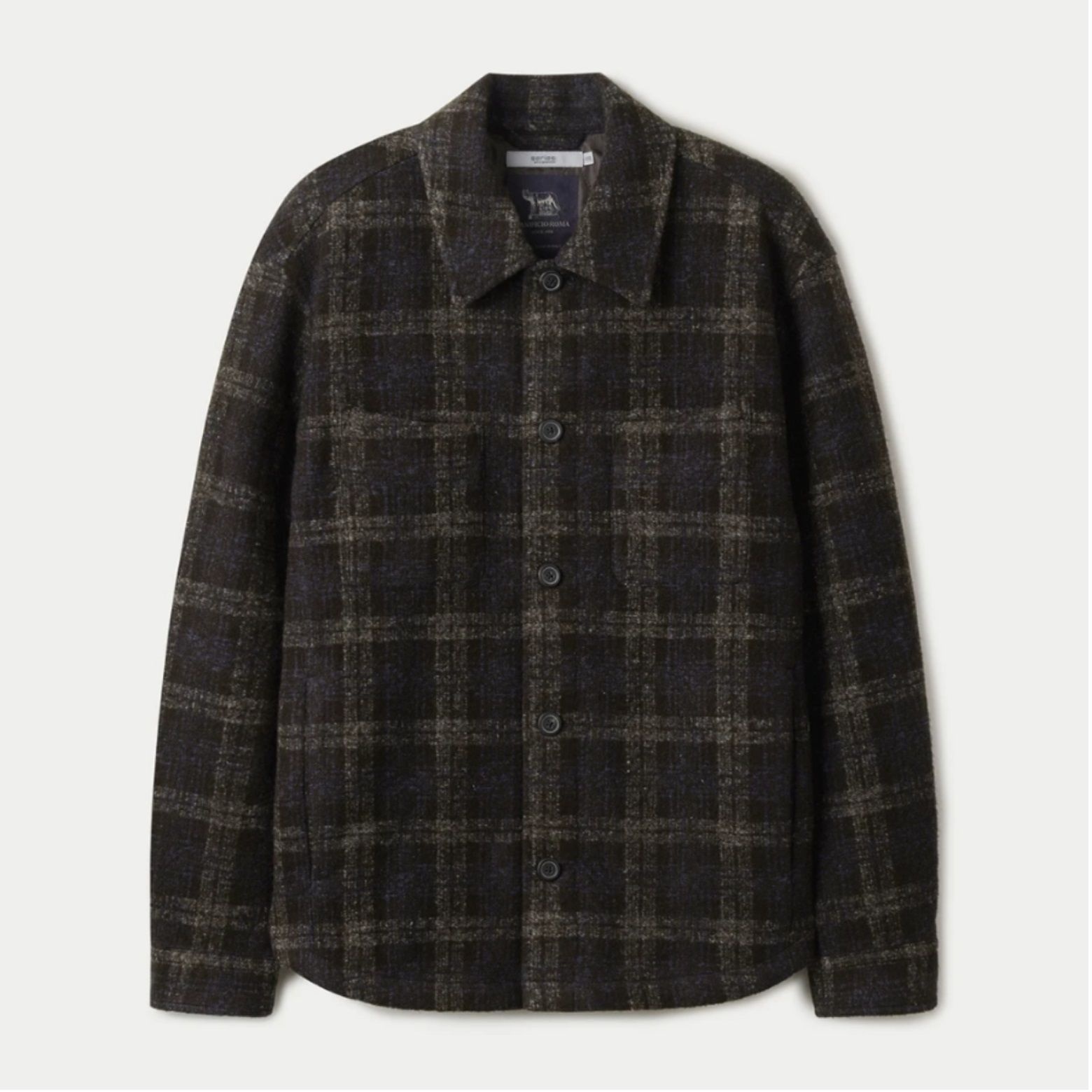[정상가 : 399,000원] 울혼방 브라운 체크 아우터 셔츠 SASFW25711BRX