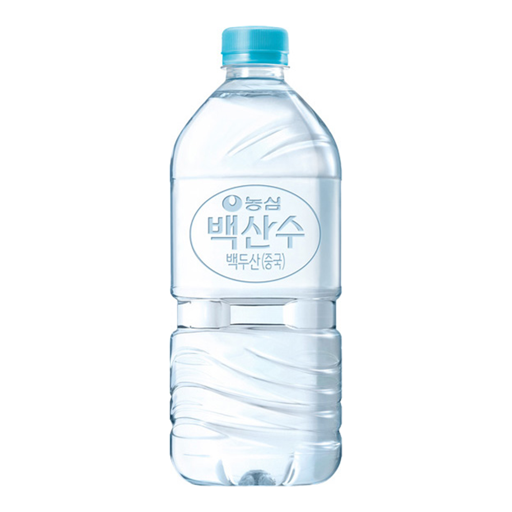 농심 백산수 천지차이 무라벨 1L x 24개 생수 물1리터 화산암반 미네랄워터