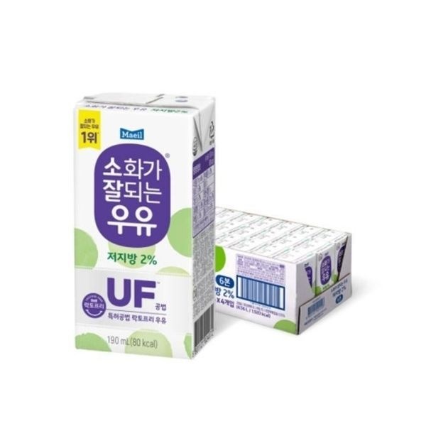 매일 소화가잘되는우유 저지방 멸균 190ml 24팩