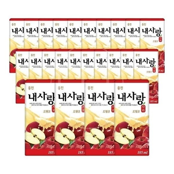 [음료센타]웅진 내사랑 사과드링크185ml 24팩