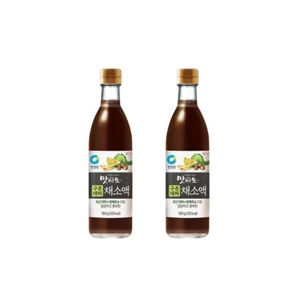 청정원 맛선생 구운대파 채소액 2개 950g 자취 반찬 양념장 국물 찌개 요리