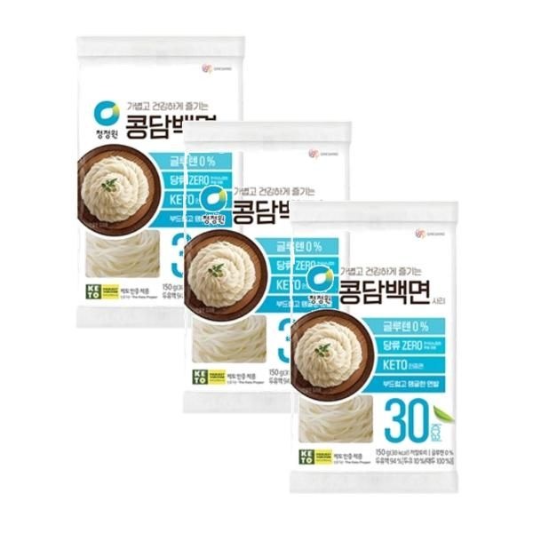 청정원 콩담백면 (사리) 3개 150g 식단관리 운동 헬스 비건 건강국수 콩국수