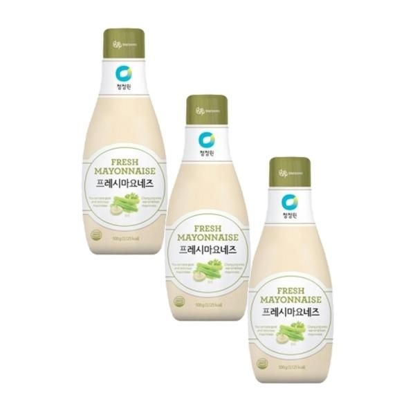 청정원 프레시마요네즈 3개 500g 샌드위치 소스 감자샐러드 토스트 찍먹