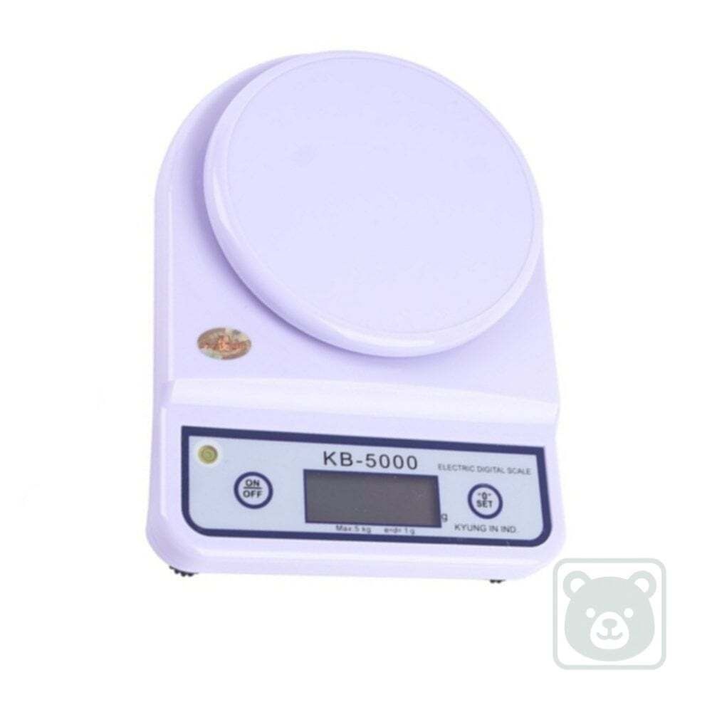 꼭필스 주방저울 1G 5KG  가정용전자저울 재료계량저울 원형계랑판