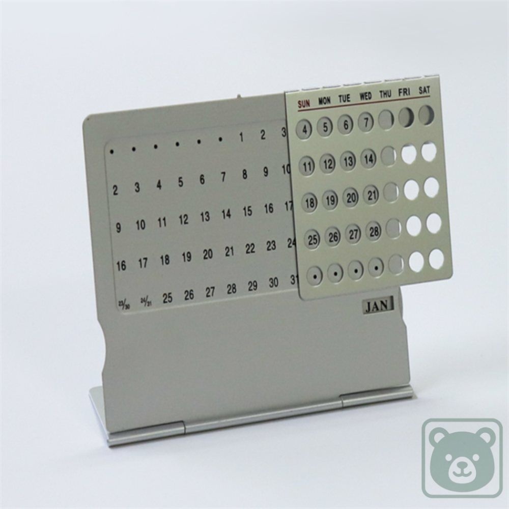 꼭필스 탁상용 만년 달력 선물용달력 미니달력 철제달력