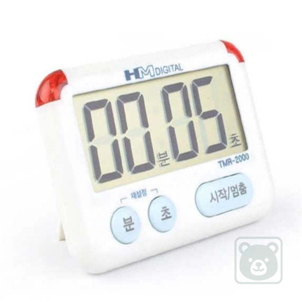 꼭필스 LED 발광 디지털 타이머 8.8X6.3CM 학습타이머 주방용타이머 전자타이머
