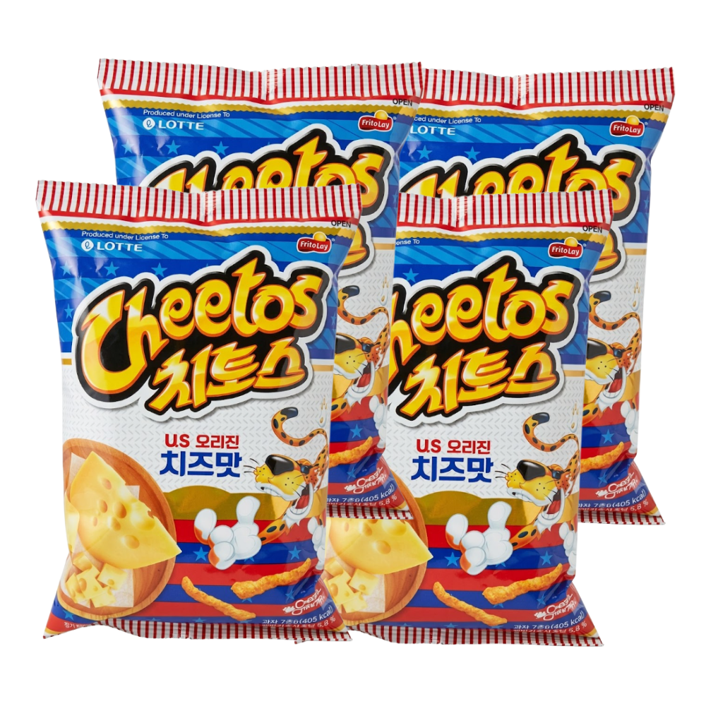 롯데 롯데리아 롯데 치토스 US오리진  치즈 72g x 4개