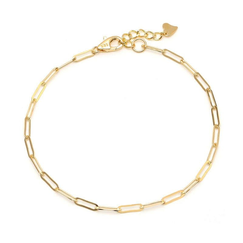 비앤비골드 (현대Hmall) [비앤비골드] 18K 심플 레이어드 0.7mm 클립체인 팔찌 IRB29532