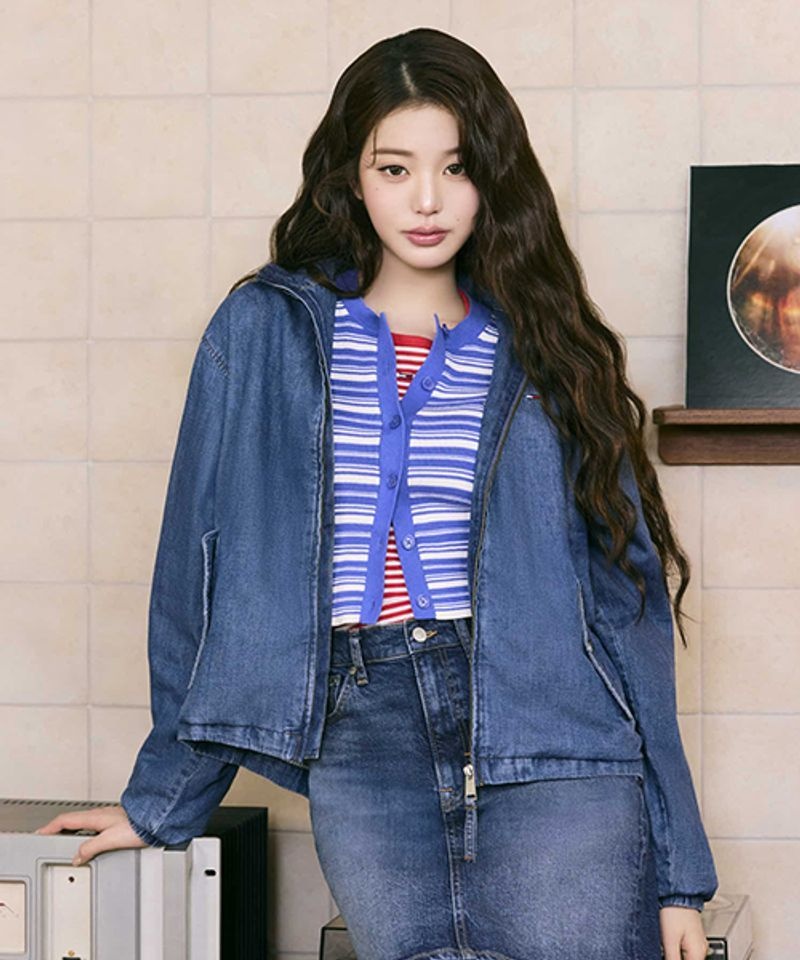 <매장정품> TOMMY JEANS 크루넥 스트라이프 가디건 (T32G1KCD36TWT1C6H) T32G1KCD36TWT1C6H 494108