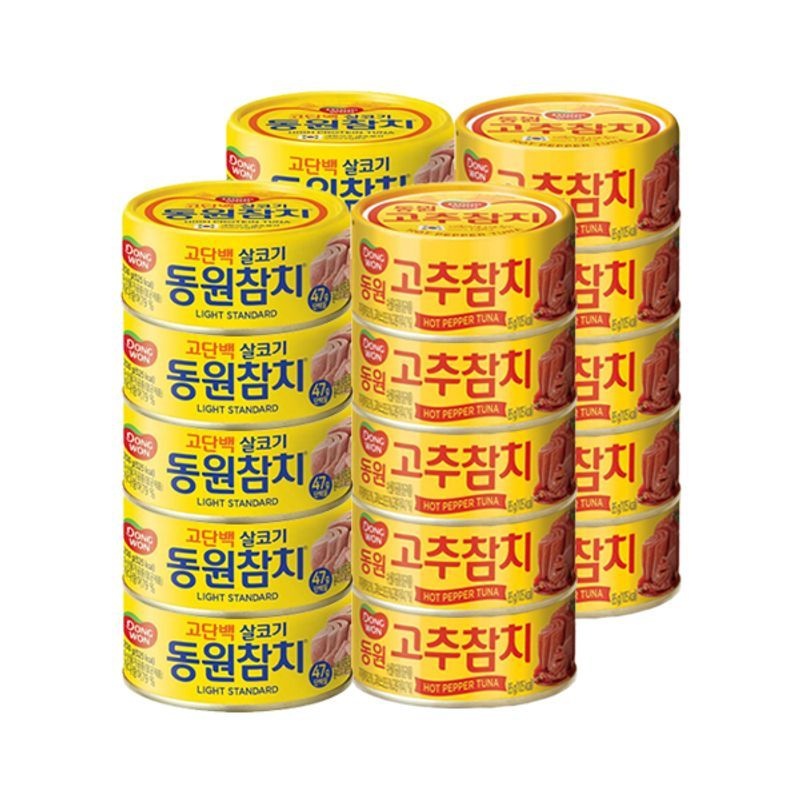 동원 라이트스탠다드 85g 10캔 + 고추참치 85g 10캔