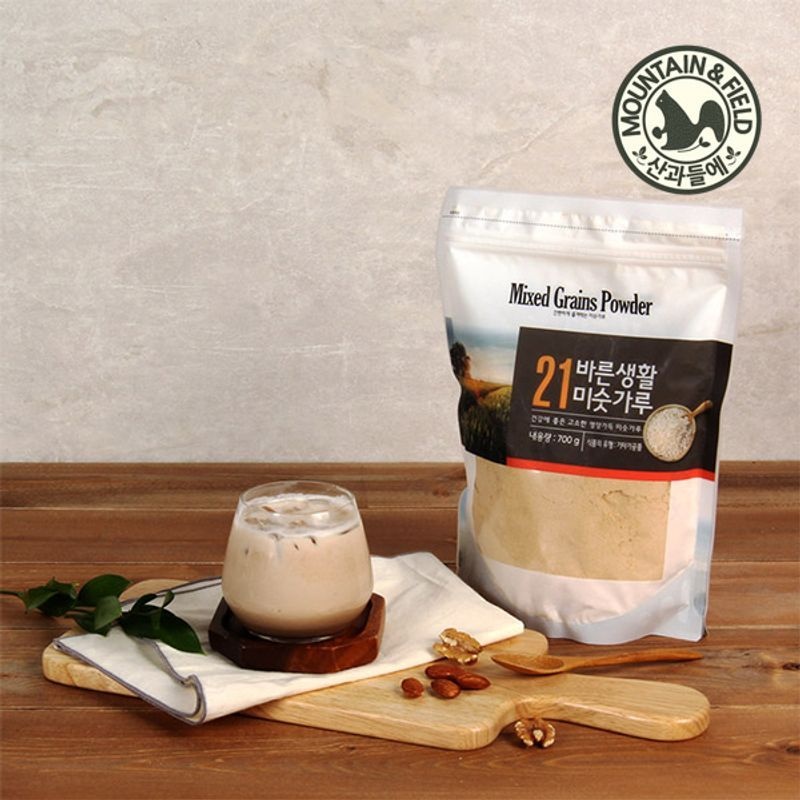 산과들에 21가지재료 바른생활 미숫가루 700g x3봉 (총 2.1kg 선식 쉐이크)