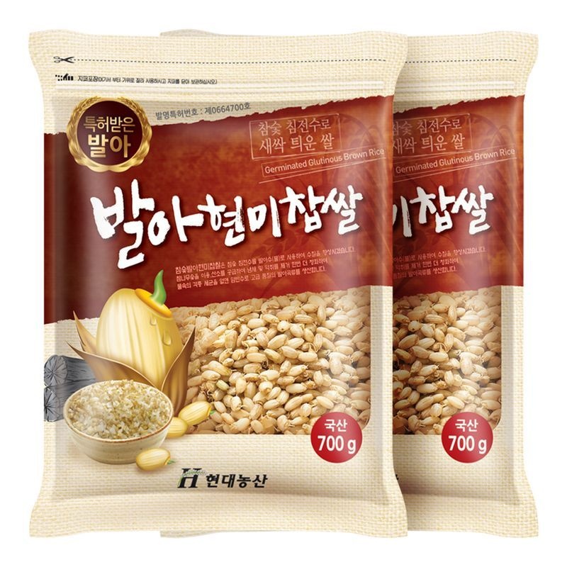 현대농산 국산 발아현미찹쌀 1.4kg (700gx2봉)
