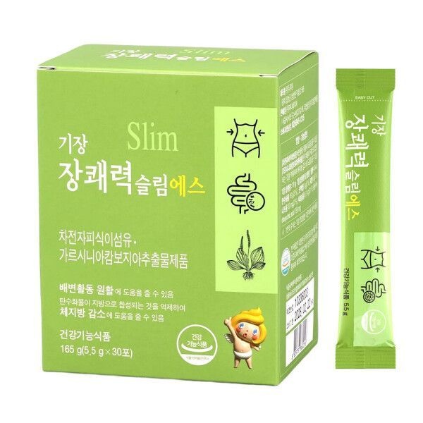 기장 장쾌력 슬림 2주(30포) 차전자피 수용성 식이섬유 영양제 가루 분말 섬유소보충제 장청소 비움 화이바