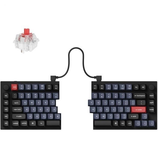 [해외] Keychron 키크론 Q11 QMK VIA TKL 분리형 키보드 인체공학적 디자인 91키 75% 레이아웃 유선 기계식 게이밍 Mac Windows 호환