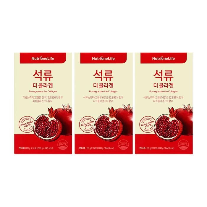 뉴트리원라이프 석류 더 콜라겐 20g x 14포 (리뉴얼) 3개 Ss