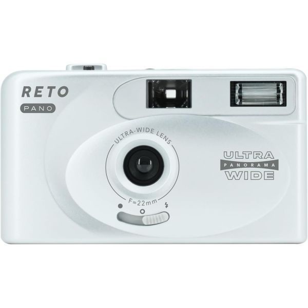RETO [해외] RETO 레토 PANO 35mm 필름 카메라 22mm 광각 렌즈 파노라마 촬영 간편한 모드 전환 시네마틱 커버 내장 플래시 재 AAA 배