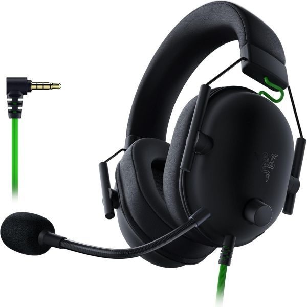 [해외] Razer 레이저 BlackShark 샤크 V2 X 게이밍 헤드셋: 7.1 서라운드 사운드 50mm 드라이버 메모리 폼 쿠션 PC PS4 PS5 스위치 용