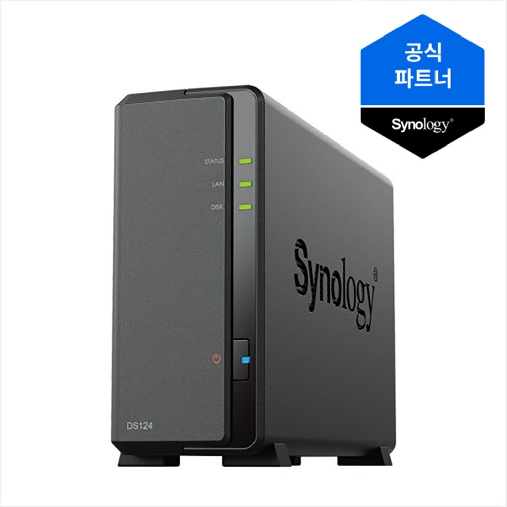 시놀로지 [10% 카드할인] 시놀로지 나스 DS124 (1베이) NAS구축 케이스 (하드미포함)