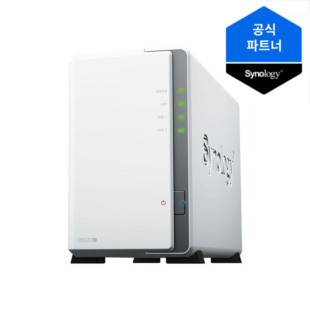 시놀로지 [10% 카드할인] 시놀로지 나스 DS223j (2베이) NAS구축 케이스 (하드미포함)