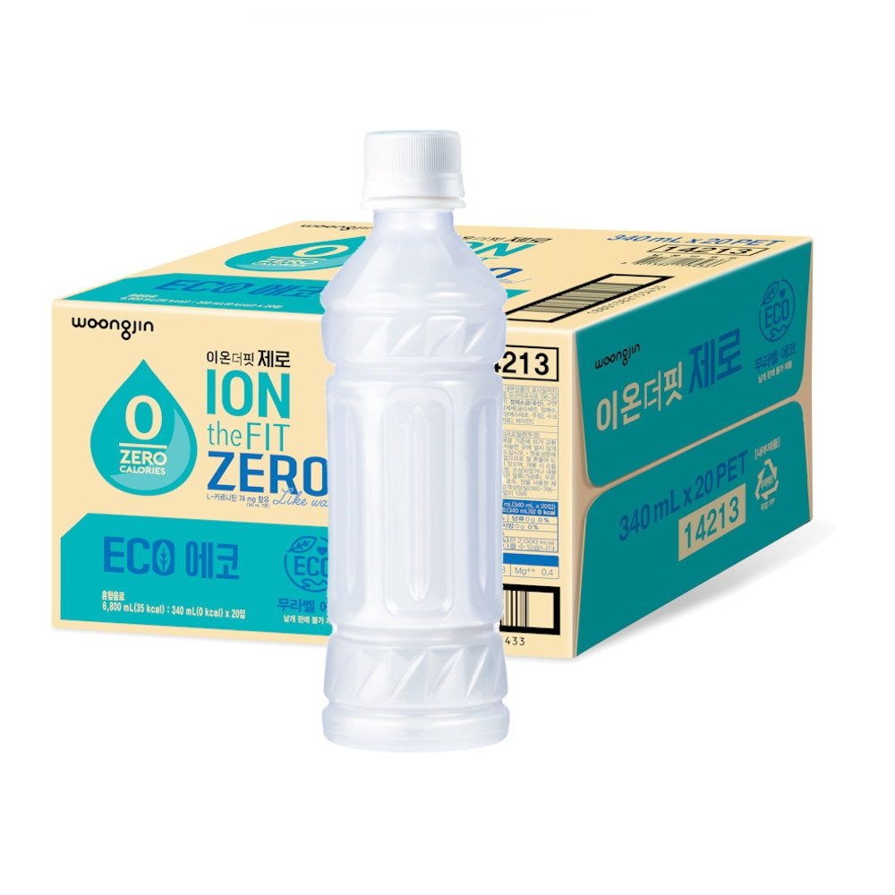 웅진식품 이온더핏 제로 에코(무라벨) 340ml x 20입