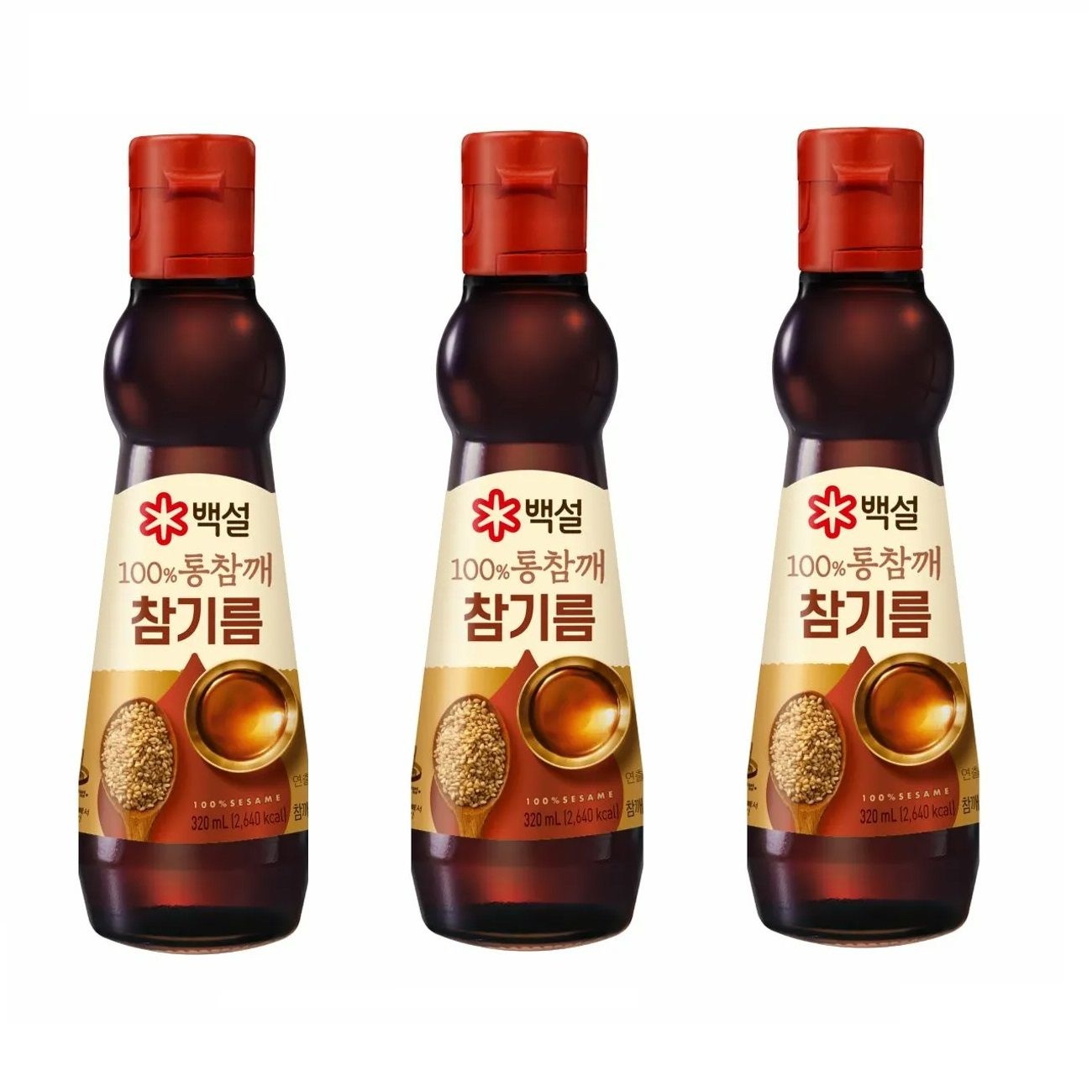 100%통참깨참기름 300ML/백설-3개