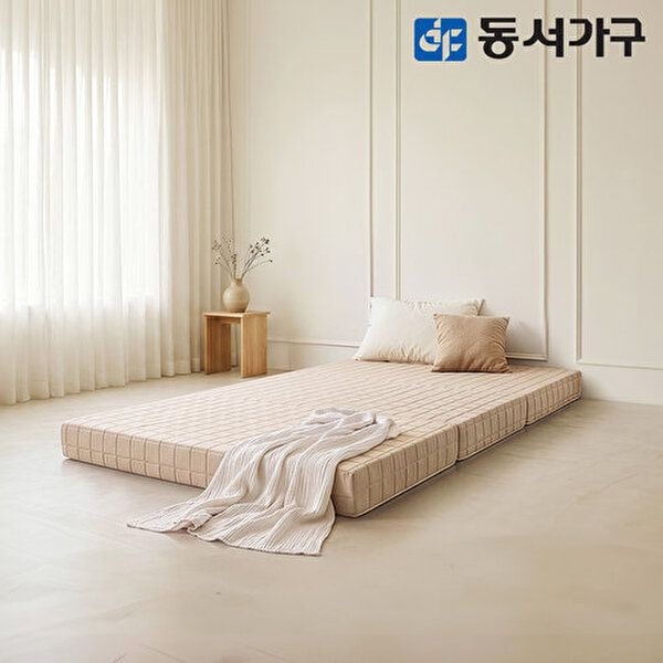 [동서가구]BS매트 HR폼 120T 편백황토숯 3단 접이식 SS 토퍼 매트 DF646283