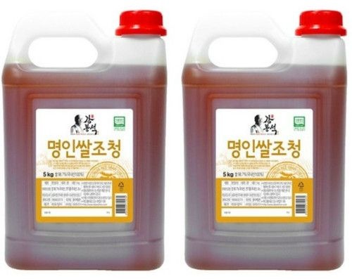 구수하고 부드러운 강봉석 명인 쌀조청(5kg) X 2개 물엿 쌀엿
