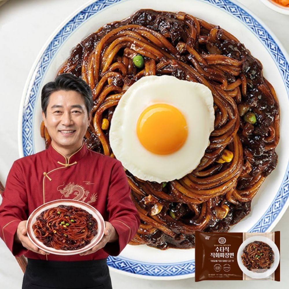 직화솥에 직접 볶은 수타식 직화 짜장면 330g x 10개