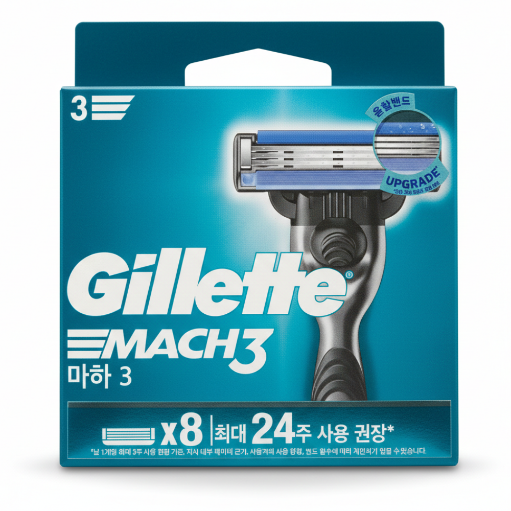퍼스트APP더블데이질레트 마하3 면도날 8개입