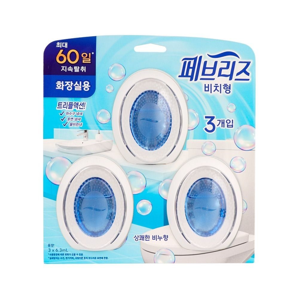 페브리즈 비치형 화장실용 상쾌한비누향 3개입 변기