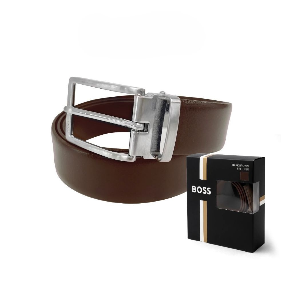 휴고 보스 BOSS 이탈리안 레더 다크브라운 벨트 50559859-205 FREE SIZE