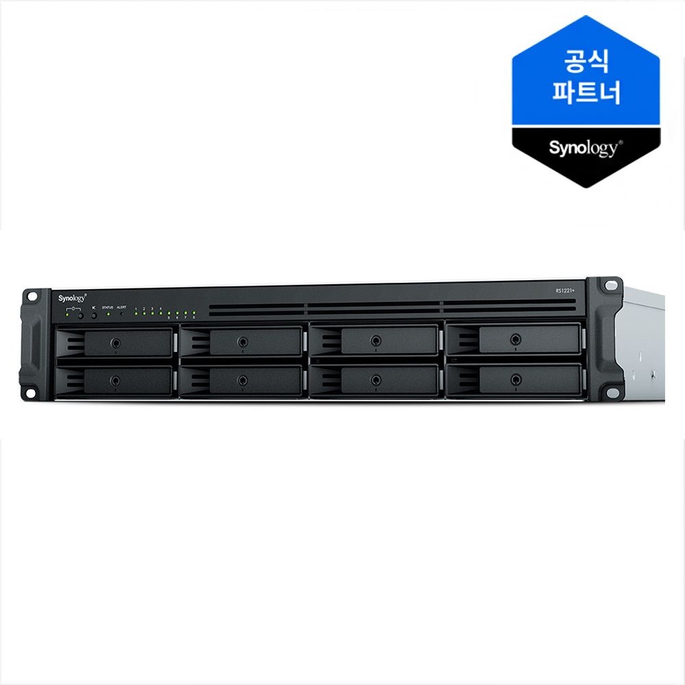 시놀로지 [10% 카드할인] 시놀로지 나스 RS1221+ (8베이) 랙타입 케이스 (하드미포함)