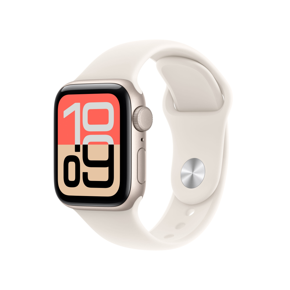 Apple 애플워치 SE 3 GPS 40mm 스타라이트 알루미늄 케이스 스타라이트 스포츠 밴드 (M/L) MEH54KH/A