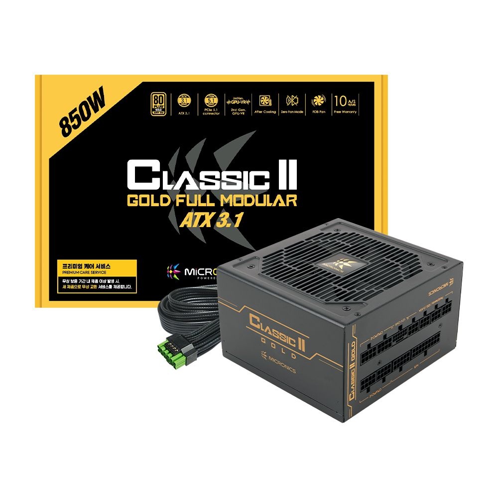 마이크로닉스 Classic II 850W 80PLUS골드 풀모듈러 ATX3.1