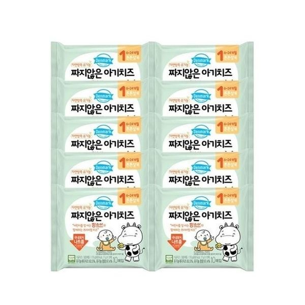 [동원FB] 동원 자연방목 유기농 짜지않은 아기 치즈 1단계 (17g,10매입x10개)총 100매