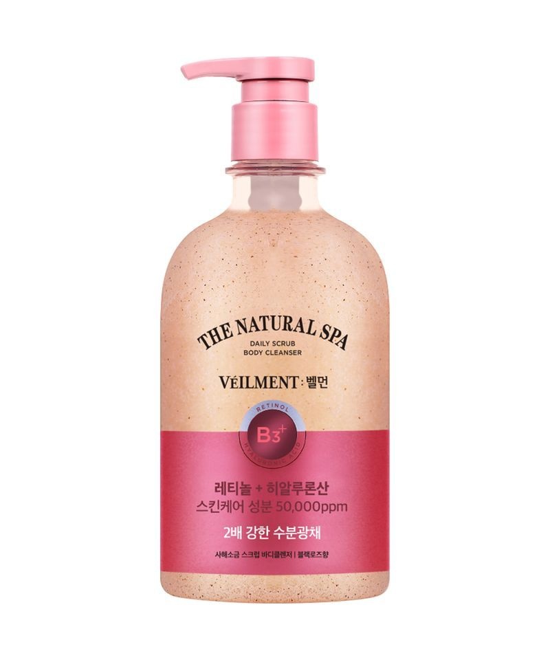 VEILMENT 스파 수분광채 스크럽 바디워시 블랙로즈 600ml 4128508