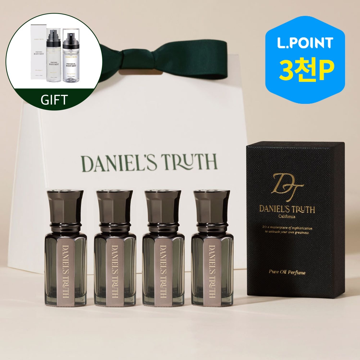 [롯데백화점] 다니엘 트루스 [8적립] 오일 퍼퓸 10ml 4종세트 (+L.POINT 3천점)(+바디미스트 듀오 증정) LE1222120124