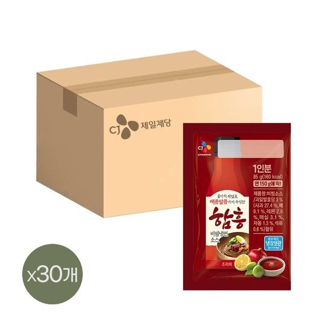 CJ제일제당 CJ 함흥 비빔냉면소스 85g x30개