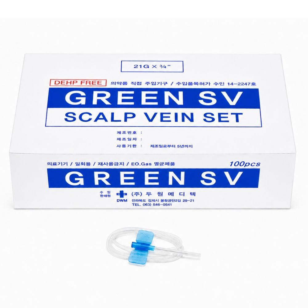 두원메디텍 피하수액 나비침 21G SCALP VEIN 100개입, 1개