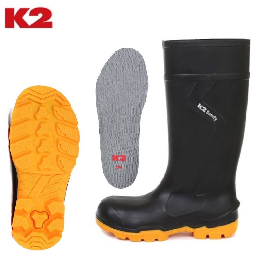 K2 safety 발보호 쿠션강화 발피로 감소 안전 장화 발편한 발건강 피로감소 안전화
