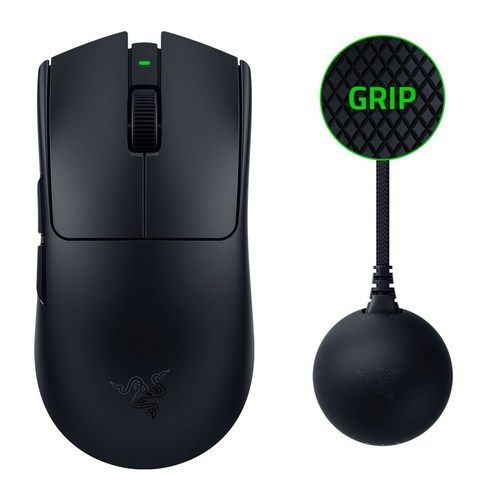 레이저 바이퍼 V4 프로 Viper V4 Pro 무선 게이밍 마우스 + 동글이 + 그립 + 스왑 세트, 블랙, 바이퍼 V4 Pro + 스왑세트