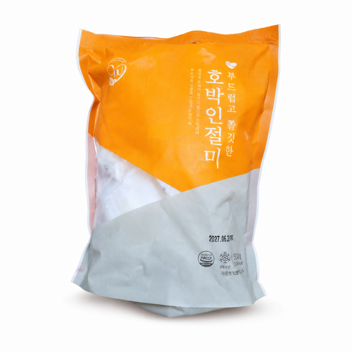 창억떡 호박인절미 500g 개별포장 아침대용 떡 사무실 간식