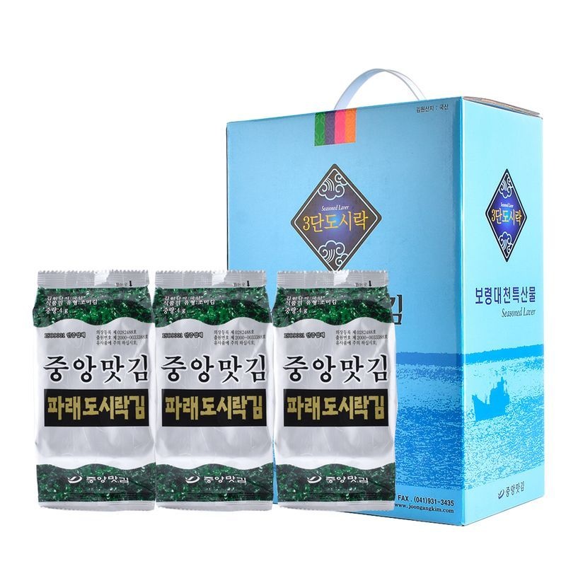 중앙맛김 보령 대천김 파래 도시락김 4g x 30봉/구운김 조미김