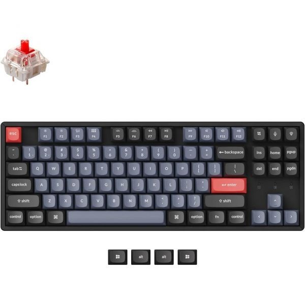 [해외] Keychron 키크론 K8 Pro QMK VIA 무선 기계식 키보드 핫스왑 가능 알루미늄 프레임 TKL RGB 백라이트 커스텀 프로그래밍 Ga